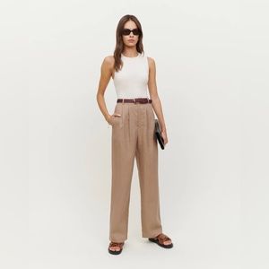 NWT Reformation Vesta linen pant khaki size 0
